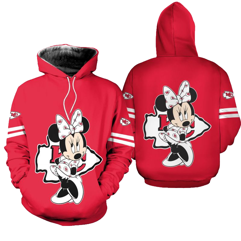 Kansas City Chiefs Minnie Mouse Hoodie Zip Up Hoodie New021510 - Moonbestprint