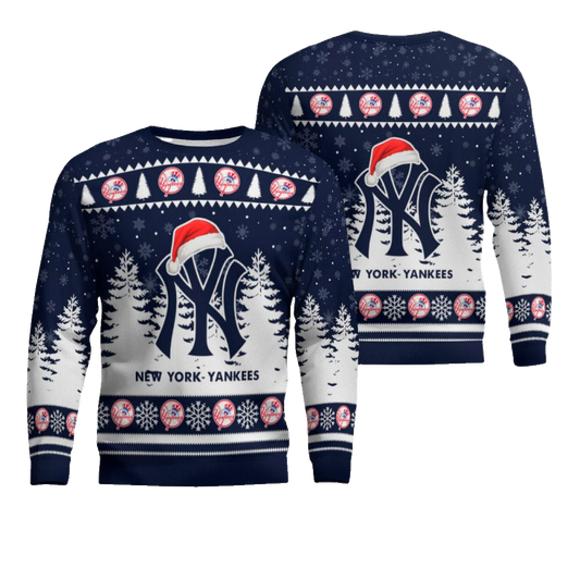 2025 New York Yankees Snowflakes Christmas Ugly Sweater – Moonbestprint