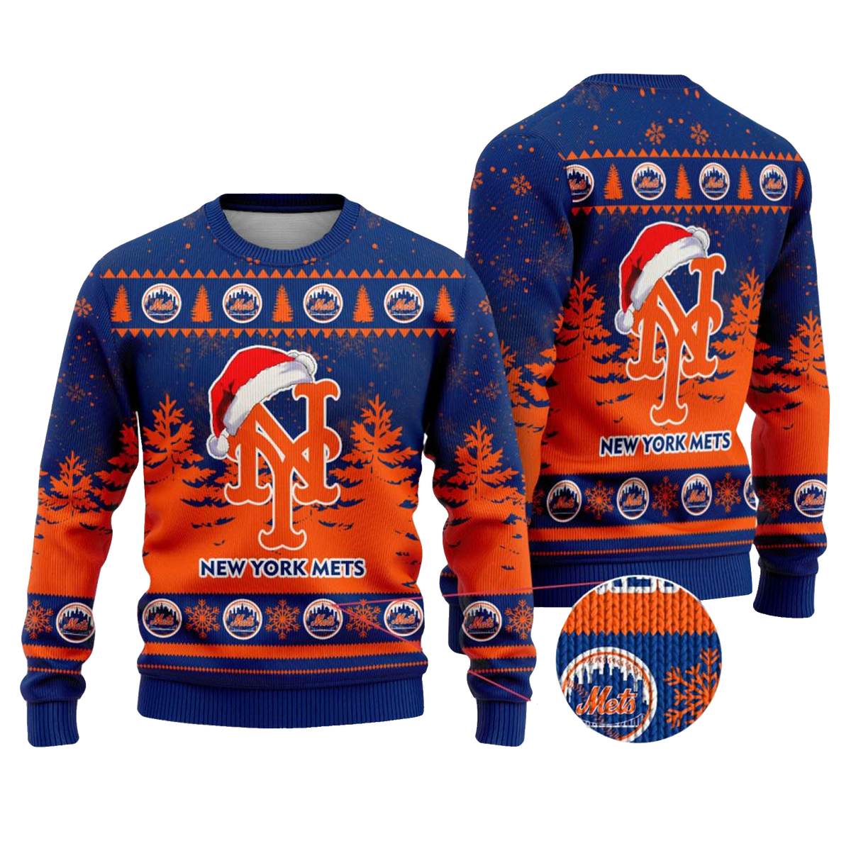 2025 New York Mets Snowflakes Christmas Ugly Sweater – Moonbestprint