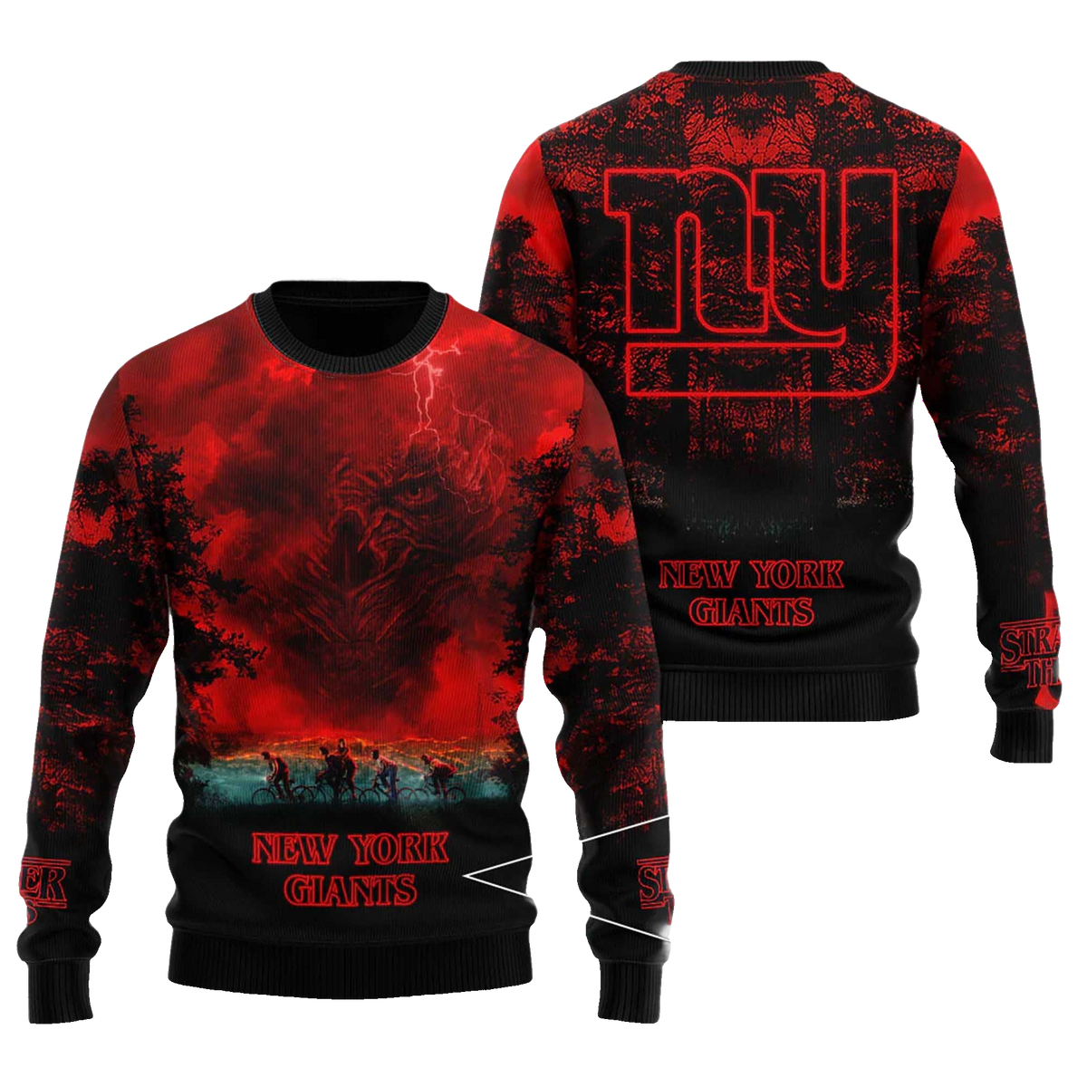 2025 New York Giants Stranger Things Ugly Sweater – Moonbestprint