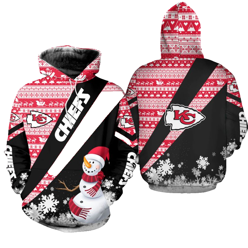 Kansas City Chiefs Xmas Snowman Hoodie Zip Up Hoodie Nla031510 - Moonbestprint