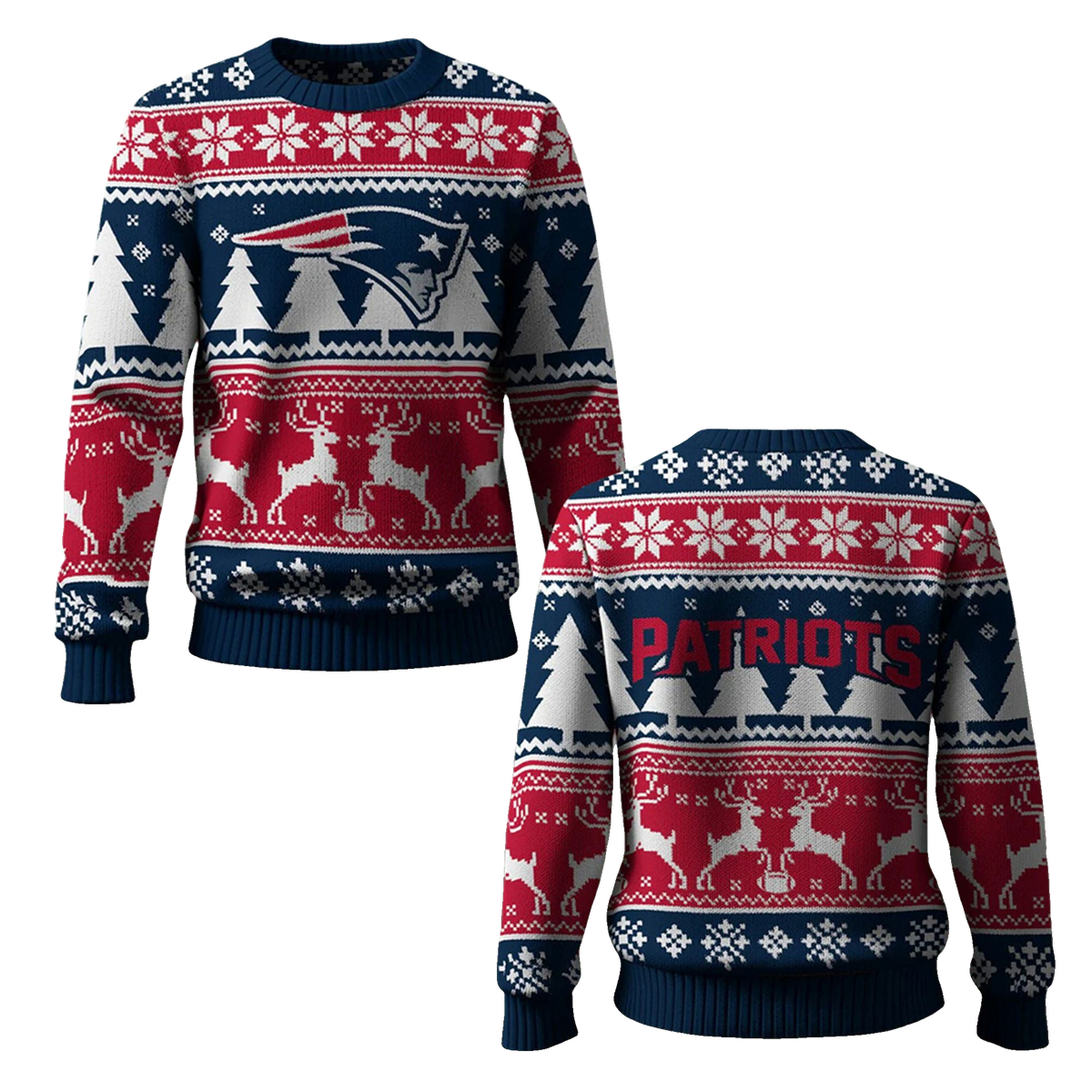 2026 New England Patriots Ugly Christmas Sweater - Moonbestprint