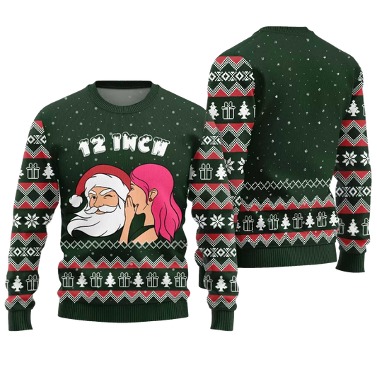 2026 Naughty Santa 12 Inch Surprise Ugly Christmas Sweater Moonbestprint
