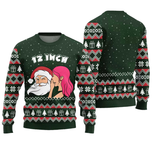 2026 Naughty Santa 12 Inch Surprise Ugly Christmas Sweater Moonbestprint