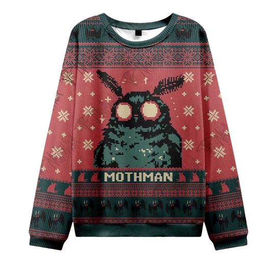 2026 Mothman Ugly Christmas Sweater Moonbestprint