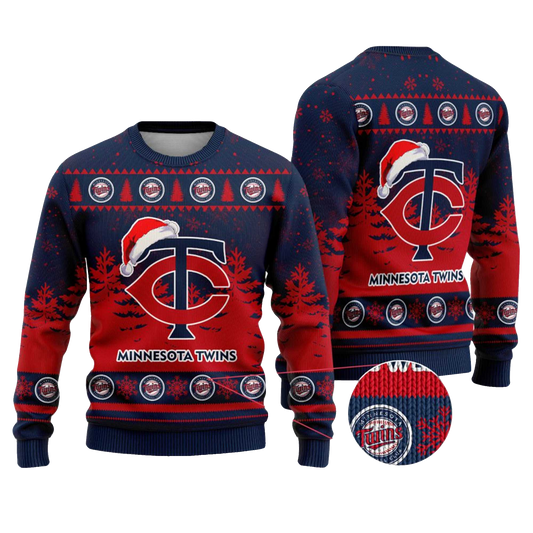 2025 Minnesota Twins Snowflakes Christmas Ugly Sweater – Moonbestprint
