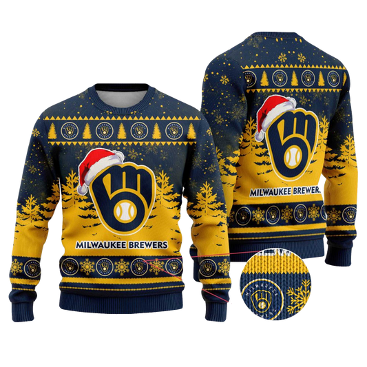 2025 Milwaukee Brewers Snowflakes Christmas Ugly Sweater – Moonbestprint