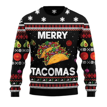 2026 Merry Tacomas Ugly Christmas Sweater Moonbestprint