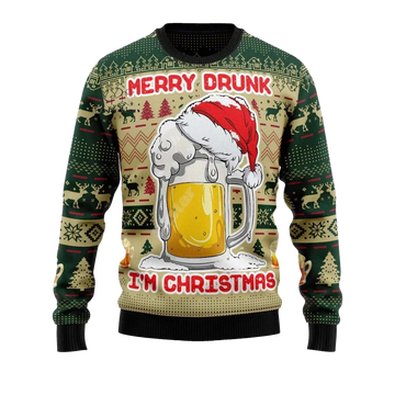 2026 Merry Drunk I'm Christmas Ugly Sweater Moonbestprint