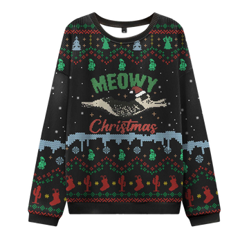 2026 Meowy Christmas Adventure Ugly Christmas Sweater Moonbestprint