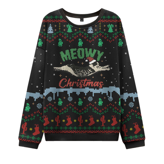2026 Meowy Christmas Adventure Ugly Christmas Sweater Moonbestprint