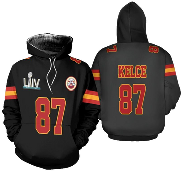Travis Kelce 87 Kansas City Chiefs Nfl Black Jersey Inspired Style Hoodie Unisex Sizes S - 5xl Gts006110 - Moonbestprint