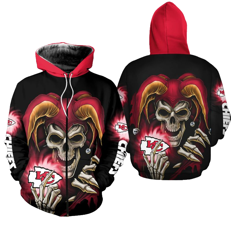 Kansas City Chiefs Halloween Clown Hoodie Zip Up Hoodie Nla026010 - Moonbestprint