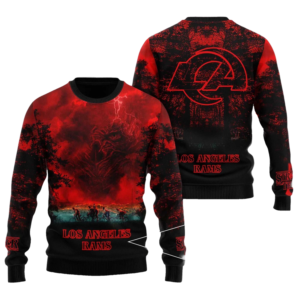 2025 Los Angeles Rams Stranger Things Ugly Sweater – Moonbestprint