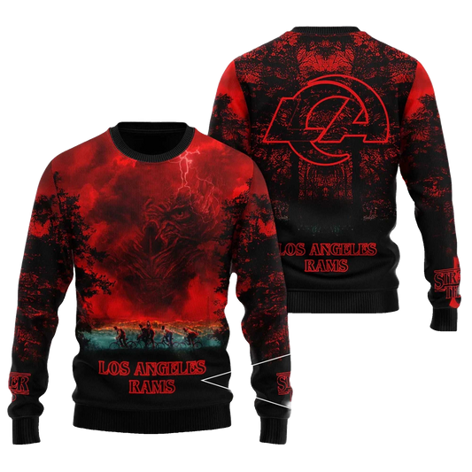 2025 Los Angeles Rams Stranger Things Ugly Sweater – Moonbestprint
