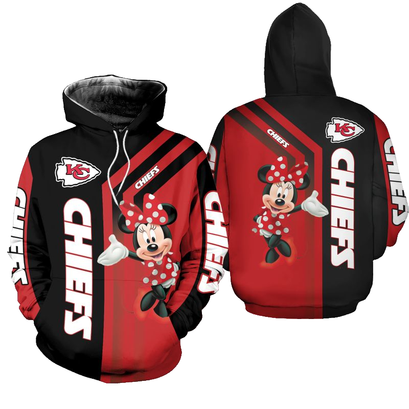 Kansas City Chiefs With Minnie Limited Edition Over Print Full 3d Hoodie S - 5xl Gts002336 - Moonbestprint