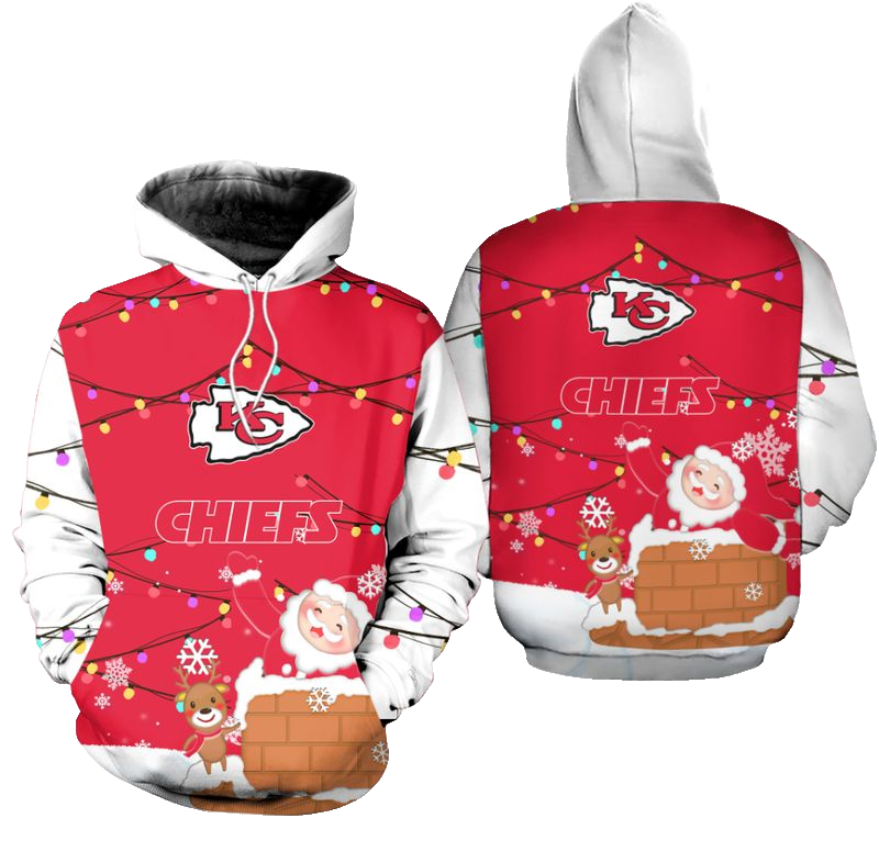 Kansas City Chiefs Christmas Pattern Snowman Hoodie Zip Up Hoodie Nla039610 - Moonbestprint