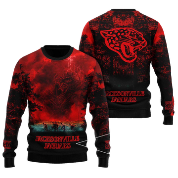 2025 Jacksonville Jaguars Stranger Things Ugly Sweater – Moonbestprint