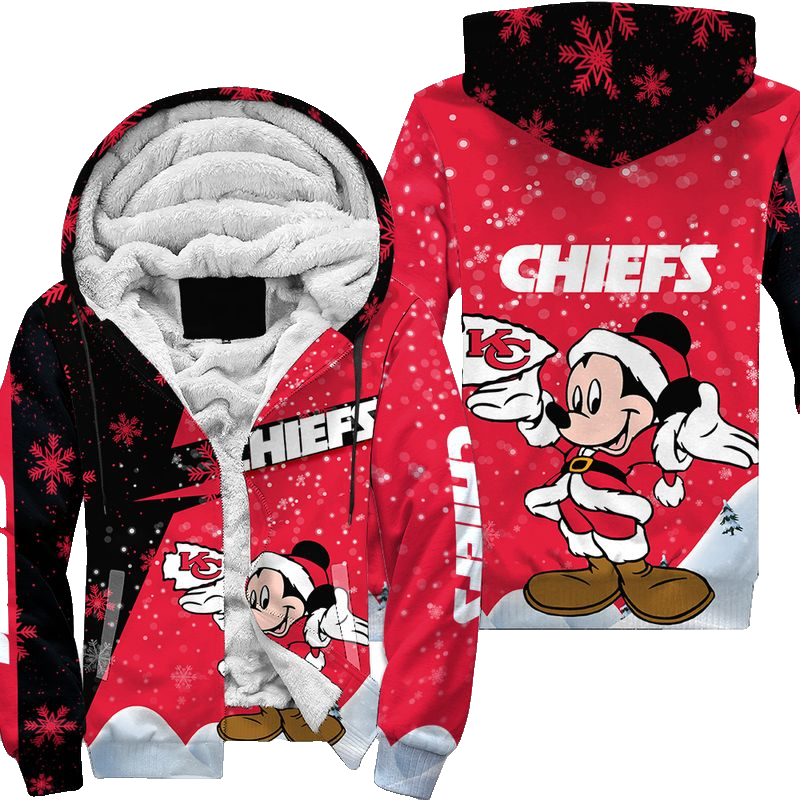 Kansas City Chiefs Xmas Mickey Hoodie Zip Up Hoodie Nla031210 - Moonbestprint