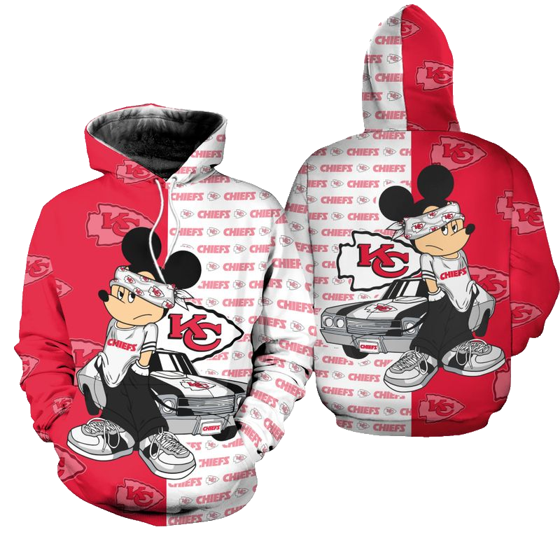 Kansas City Chiefs Mickey Hoodie Zip Hoodie S-5xl New057010 - Moonbestprint