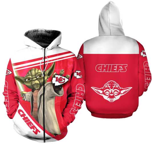 Kansas City Chiefs Yoda Limited Edition Zip Hoodie Hoodie S-5xl Nla001010 - Moonbestprint