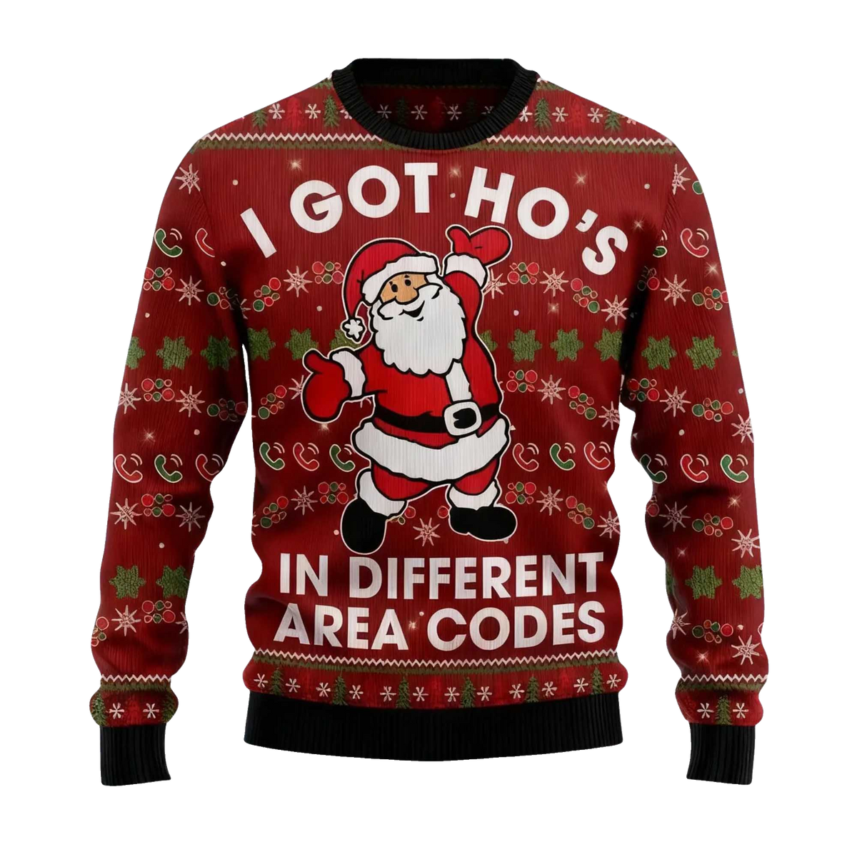 2026 I Got Ho's in Different Area Codes Ugly Christmas Sweater Moonbestprint