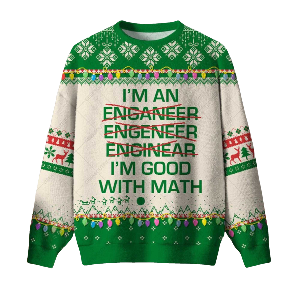 2026 I Am Good With Math Ugly Christmas Sweater Moonbestprint
