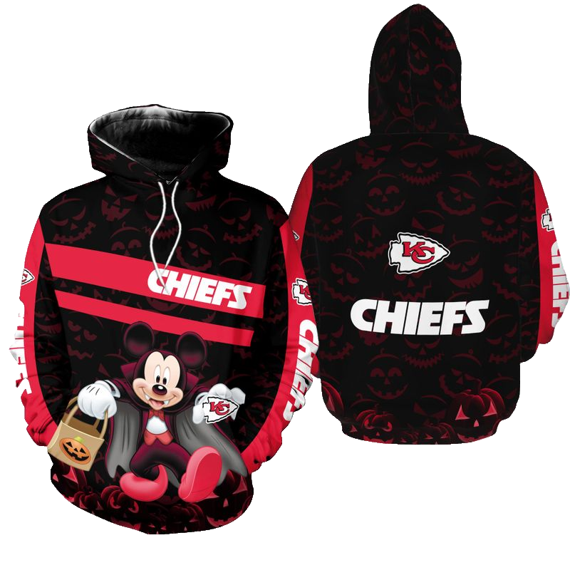 Kansas City Chiefs Halloween Mickey Hoodie Zip Up Hoodie Nla028610 - Moonbestprint