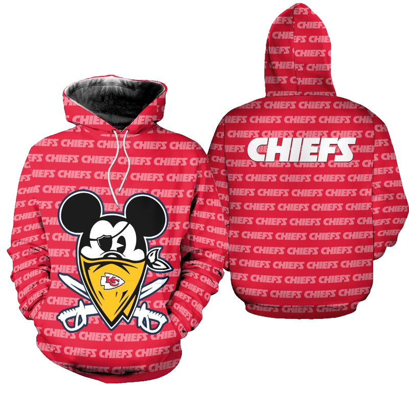 Kansas City Chiefs Halloween Evil Mickey Hoodie Zip Up Hoodie New041910 - Moonbestprint