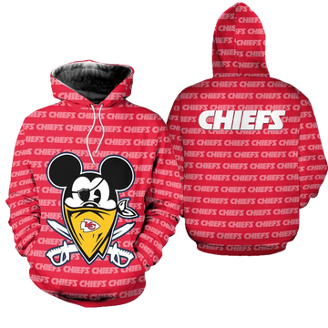 Kansas City Chiefs Halloween Evil Mickey Hoodie Zip Up Hoodie New041910 - Moonbestprint