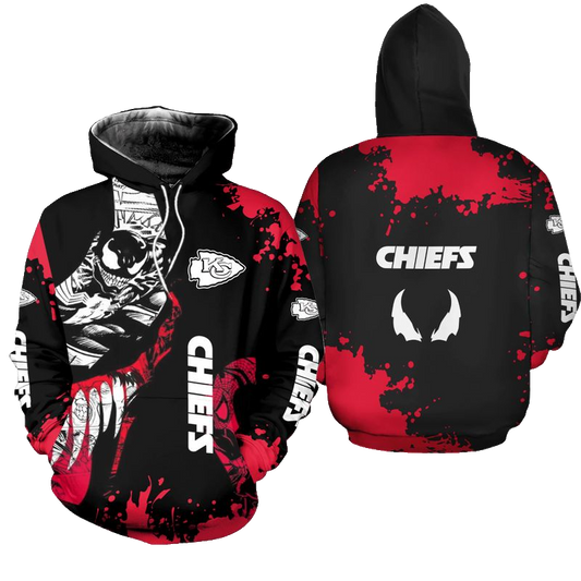 Kansas City Chiefs Venom Limited Edition Hoodie Zip Hoodie Unisex Size Nla000710 - Moonbestprint