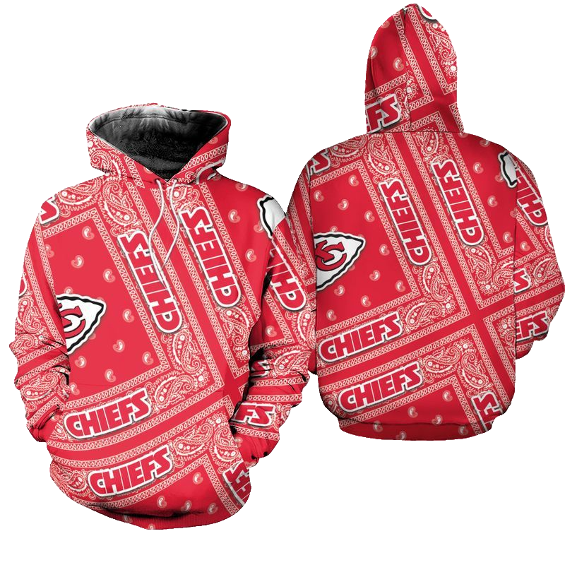 Kansas City Chiefs Limited Edition Bandana Skull Zip Hoodie Sizes S-5xl New012110 - Moonbestprint