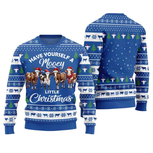 2026 Have Yourself a little Christmas Mooey Ugly Christmas Sweater Moonbestprint