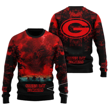 2025 Green Bay Packers Stranger Things Ugly Sweater – Moonbestprint