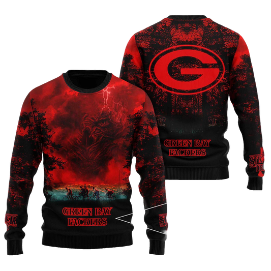 2025 Green Bay Packers Stranger Things Ugly Sweater – Moonbestprint