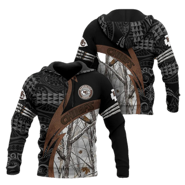Kansas City Chiefs Woodland Camo 3D Hoodie - Moonbestprint