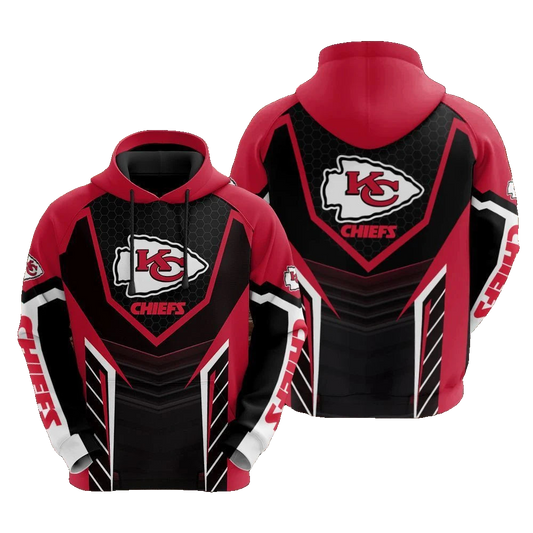 Kansas City Chiefs Vortex Logo 3D Hoodie - Moonbestprint