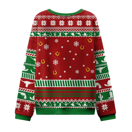2026 Giddy Up Jingle Horse Ugly Christmas Sweater Moonbestprint