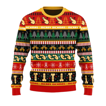 2026 Funny Dick Pattern Christmas Ugly Sweater Moonbestprint