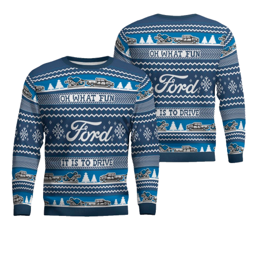 2025 Ford Holiday Oh What Fun it is Ugly Sweater – Moonbestprint