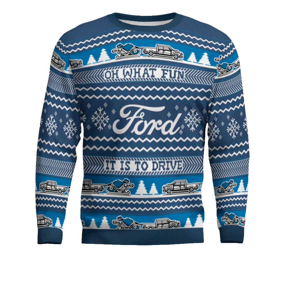 2025 Ford Holiday Oh What Fun it is Ugly Sweater – Moonbestprint