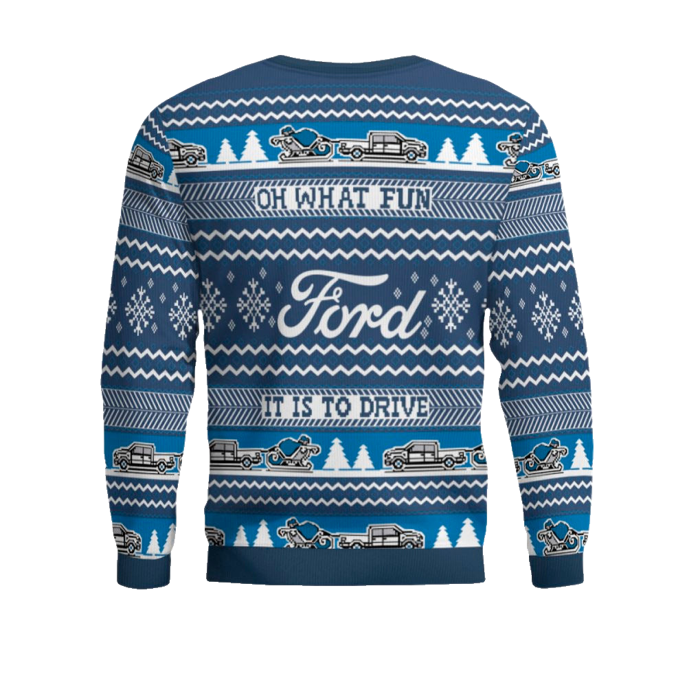 2025 Ford Holiday Oh What Fun it is Ugly Sweater – Moonbestprint