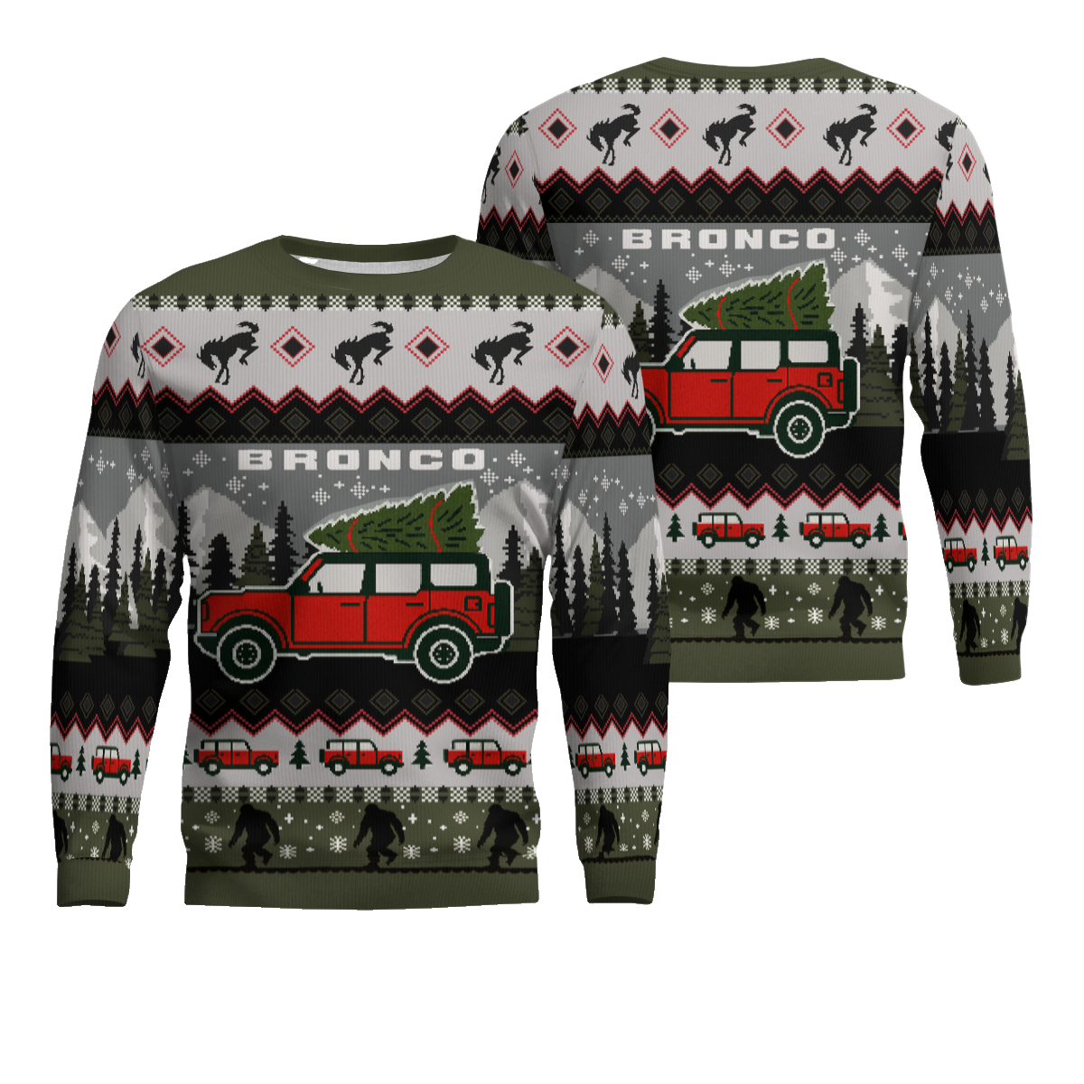 2025 Ford Bronco Holiday Ugly Sweater – Moonbestprint