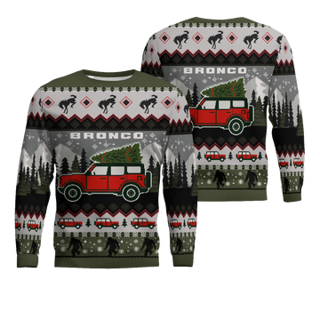 2025 Ford Bronco Holiday Ugly Sweater – Moonbestprint