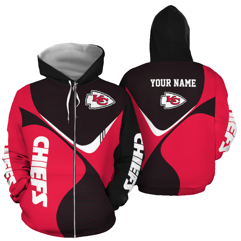 Personalized Kansas City Chiefs Dynamic Wave 3D Hoodie - Moonbestprint