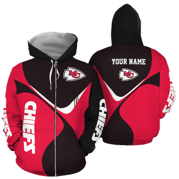 Personalized Kansas City Chiefs Dynamic Wave 3D Hoodie - Moonbestprint