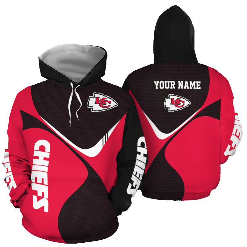 Personalized Kansas City Chiefs Dynamic Wave 3D Hoodie - Moonbestprint