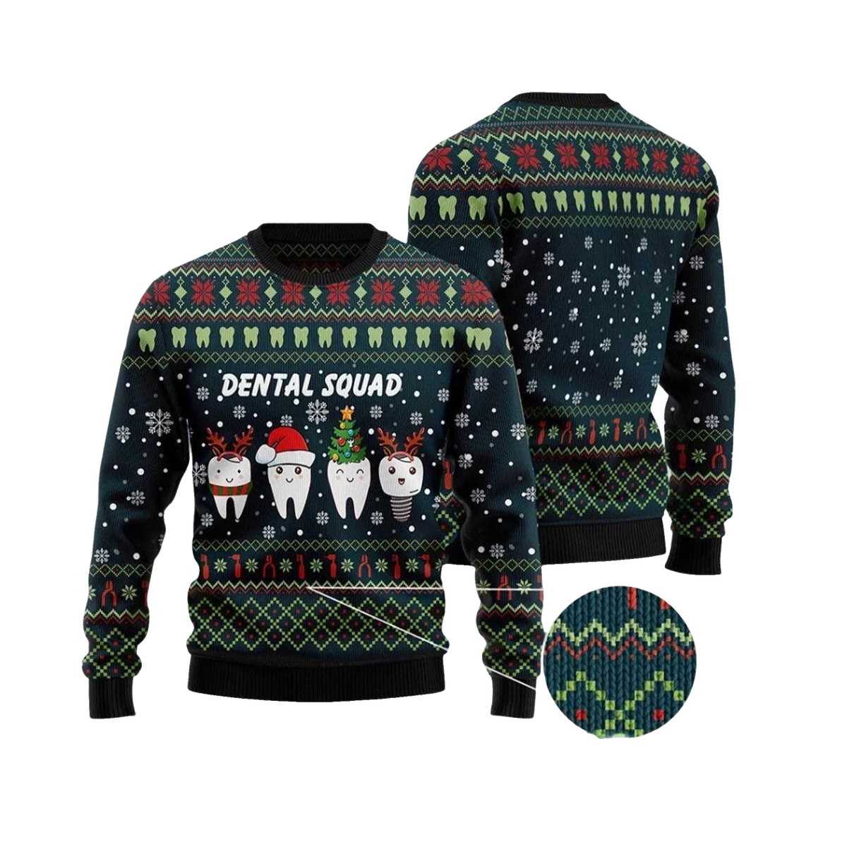 2026 Dental Squad Ugly Christmas Sweater Moonbestprint
