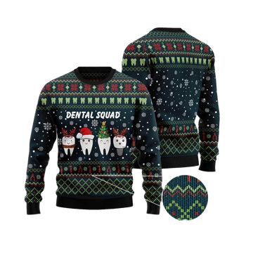 2026 Dental Squad Ugly Christmas Sweater Moonbestprint