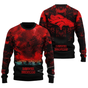 2025 Denver Broncos Stranger Things Ugly Sweater – Moonbestprint